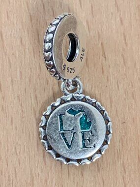 Pandora I Love Michigan Exclusive Dangle Charm, S925 Silver Jewelry Bracelets